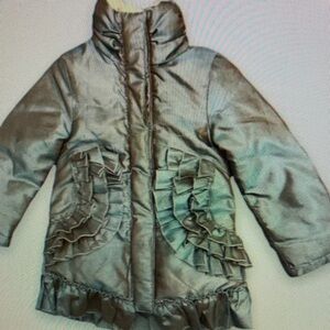 Stylish Kids Ruffled Jacket - Gray